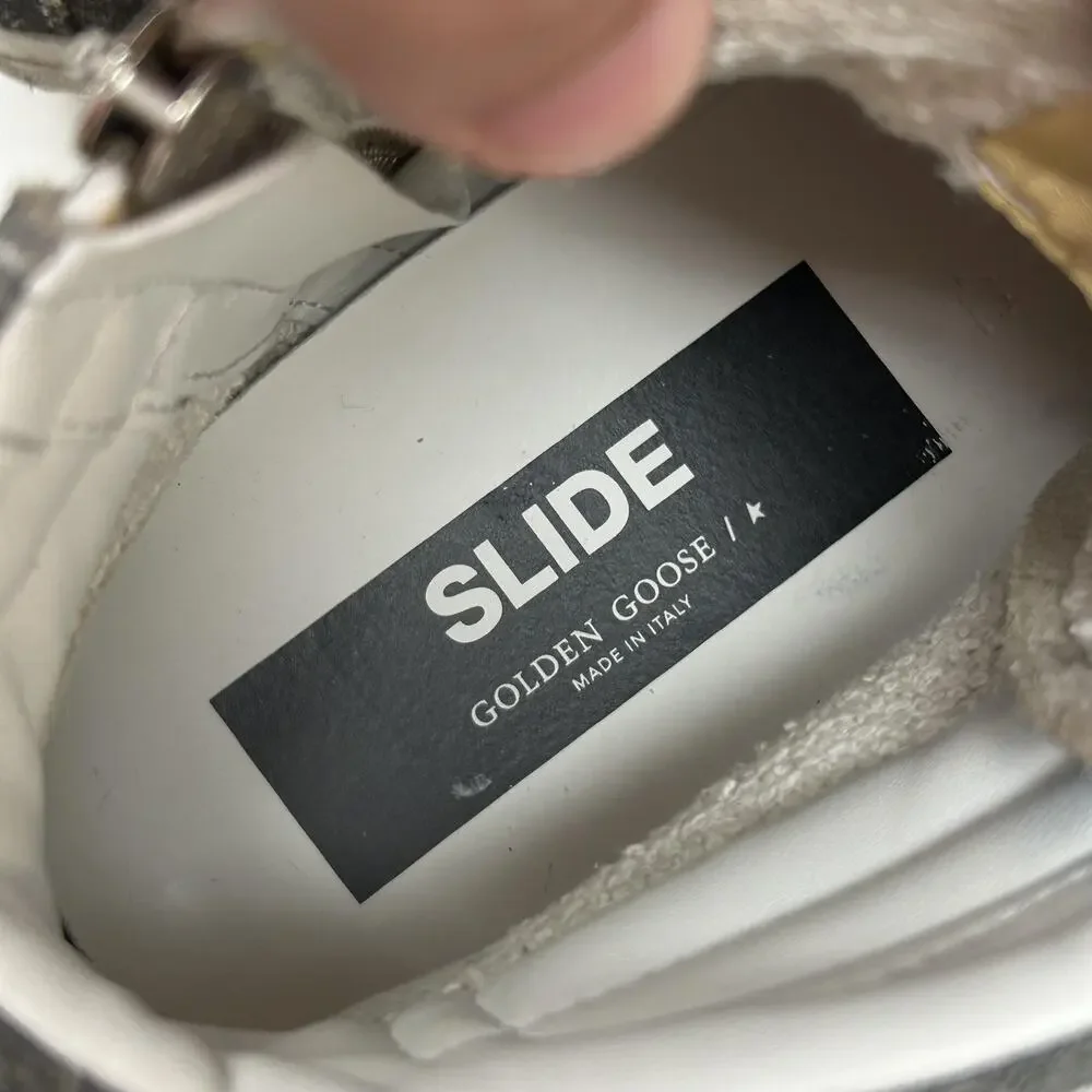 Golden Goose Shoes Mens 9 Slide Gray Suede High Top Zip Sneakers Italy Luxury